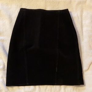 Brandon Thompson Sueded Leather Skirt